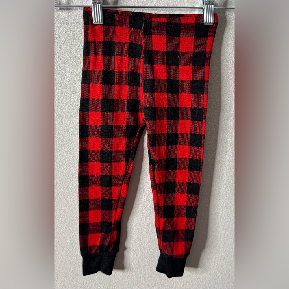 Essentials Red and Black Pajama Bottoms Buffalo Plaid